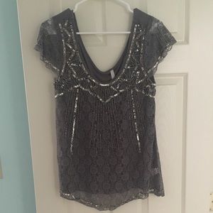 Vanity sequin and lace